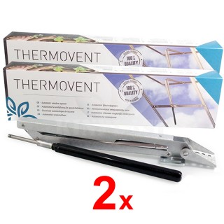 Automatický otvírač skleníkového okna originální 2x THERMOVENT, otevírací síla 7 kg, okno až s hmotností 15kg