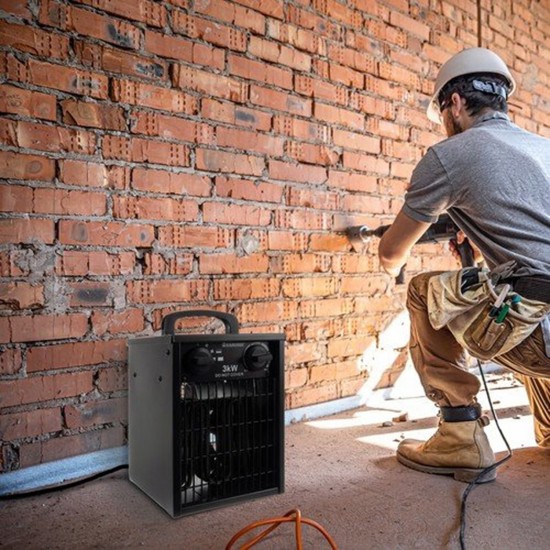 Elektrické topidlo 3000 W, multifunkční vytápění skleníků a zimních zahrad s termostatem, 3 stupně výkonu, 6 úrovní