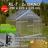 Skleník GAMPRE SANUS XL-07, 290 x 220 cm, 6 mm + zdarma otvírač, pásky a svorky